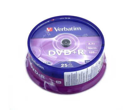 Płyta CD/DVD/Blu-Ray VERBATIM DVD+R 4.7GB 16x (AZO) CAKE 25 szt.
